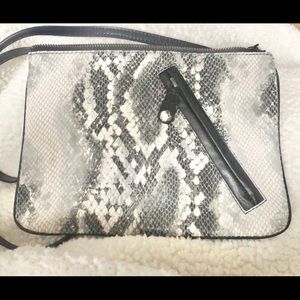 Gap leather alligator print clutch &  shoulder bag